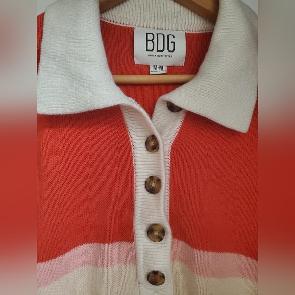 BDG Rena Long Sleeve Rugby Sweater - Picture 6 of 9